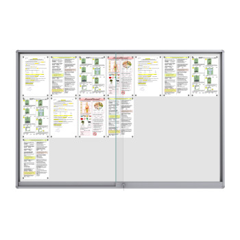 Midi Schaukästen mit Schiebetüren - 21xDIN A4 (Runde Ecken)