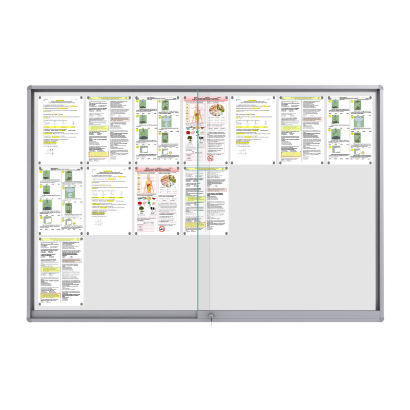 Midi Schaukästen mit Schiebetüren - 21xDIN A4 (Runde Ecken)
