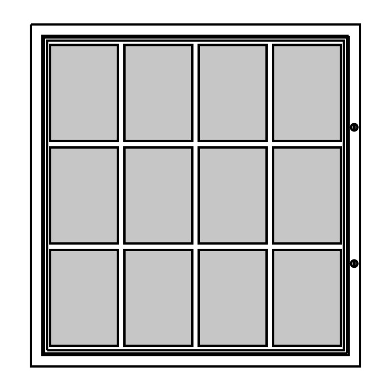 RAL Farbige Schaukästen – 12xDIN A4 - BASIC