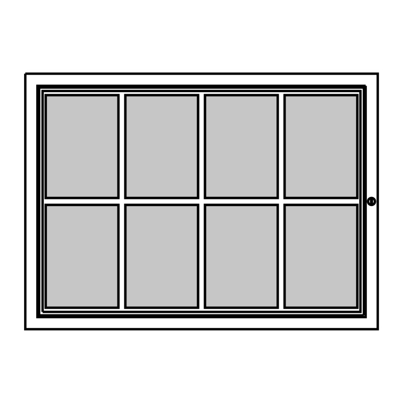 RAL Farbige Schaukästen – 8xDIN A4 - BASIC
